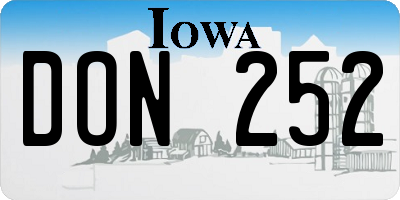 IA license plate DON252