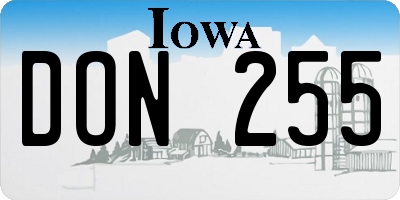 IA license plate DON255