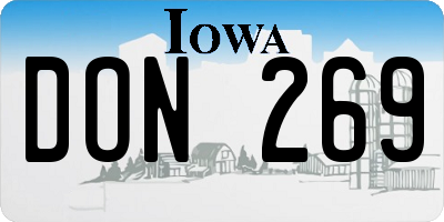 IA license plate DON269