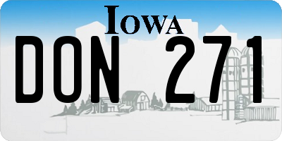 IA license plate DON271