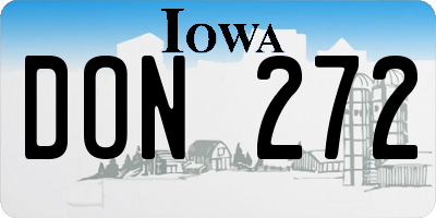 IA license plate DON272