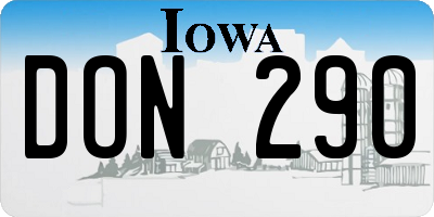 IA license plate DON290