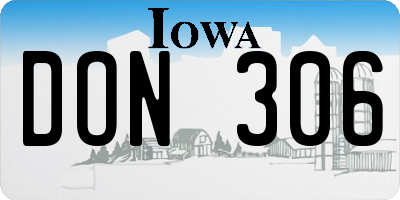 IA license plate DON306