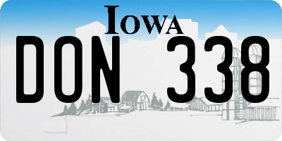 IA license plate DON338
