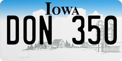 IA license plate DON350