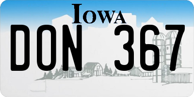 IA license plate DON367