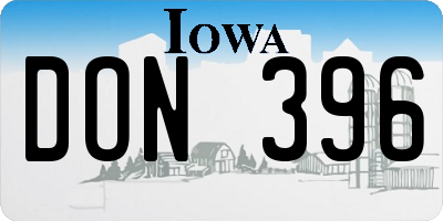 IA license plate DON396