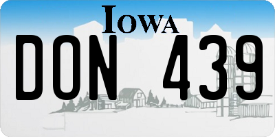 IA license plate DON439