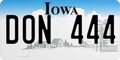 IA license plate DON444
