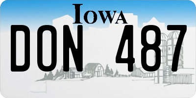 IA license plate DON487