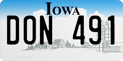IA license plate DON491