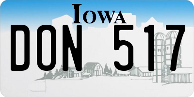 IA license plate DON517