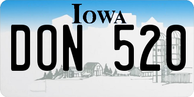 IA license plate DON520