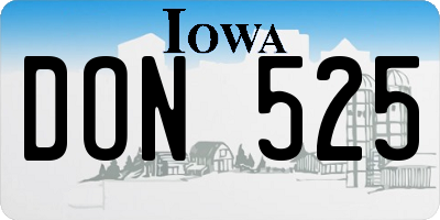 IA license plate DON525