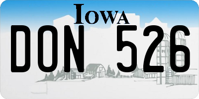 IA license plate DON526