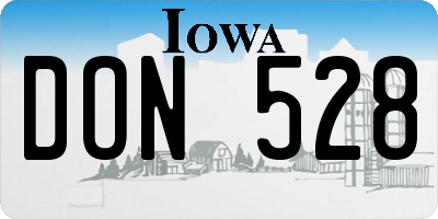 IA license plate DON528