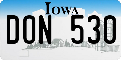 IA license plate DON530