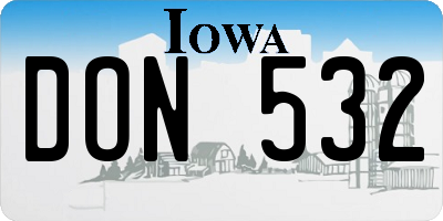 IA license plate DON532