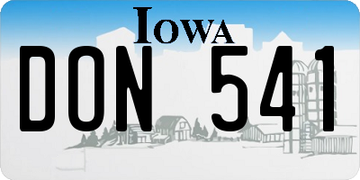 IA license plate DON541