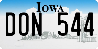 IA license plate DON544