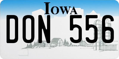 IA license plate DON556
