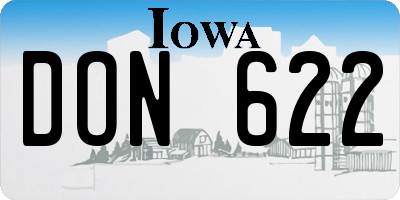 IA license plate DON622