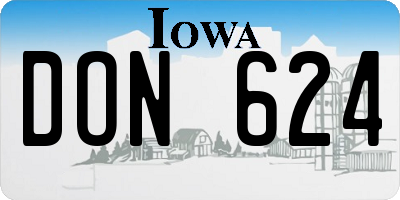 IA license plate DON624