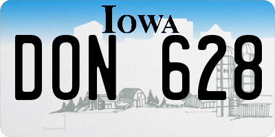 IA license plate DON628
