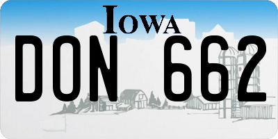 IA license plate DON662