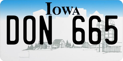 IA license plate DON665