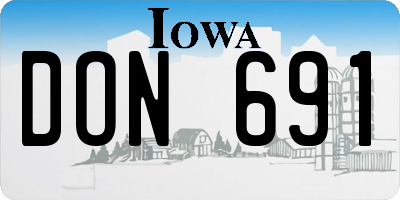 IA license plate DON691