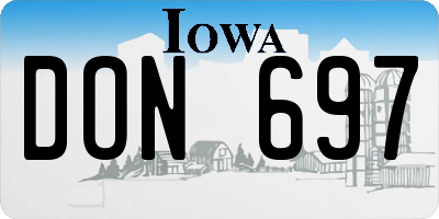 IA license plate DON697