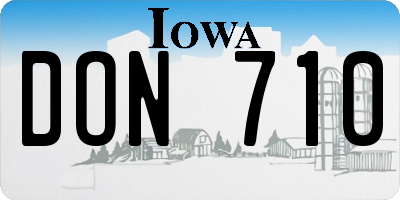 IA license plate DON710