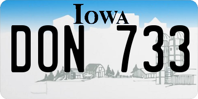 IA license plate DON733