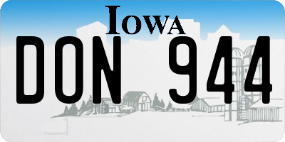 IA license plate DON944