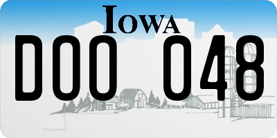 IA license plate DOO048