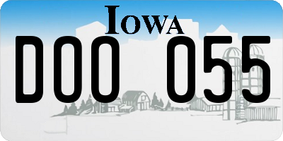 IA license plate DOO055