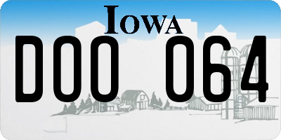 IA license plate DOO064