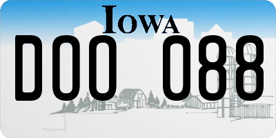 IA license plate DOO088