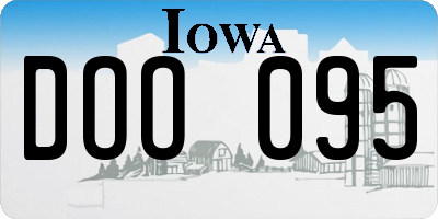 IA license plate DOO095