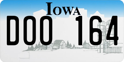 IA license plate DOO164
