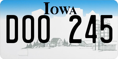 IA license plate DOO245