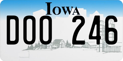 IA license plate DOO246