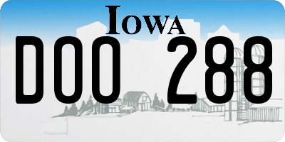 IA license plate DOO288