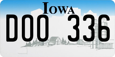 IA license plate DOO336