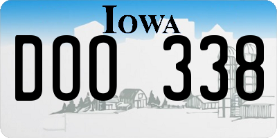 IA license plate DOO338