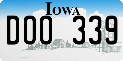 IA license plate DOO339