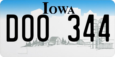 IA license plate DOO344