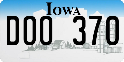 IA license plate DOO370