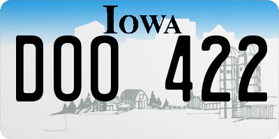 IA license plate DOO422